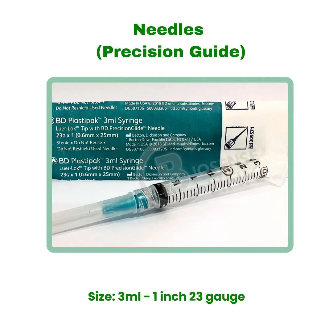 Purchase Quality Needles (Precision Glide) 1 inch, 5/8 inch, or 1/2 inch at BuyB12Injection.com.