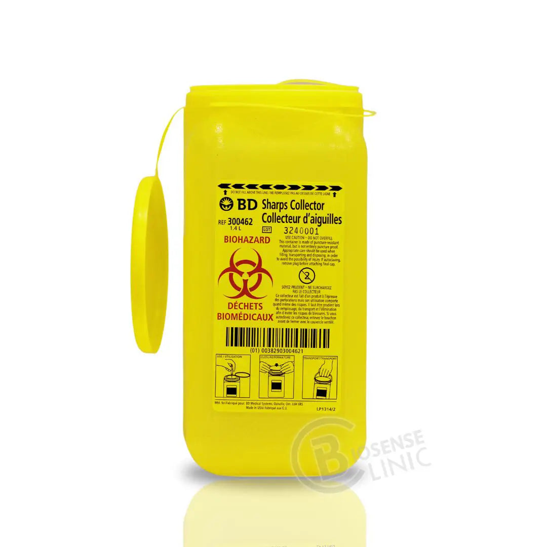 BD Sharps Collector 1.4L - Biohazard needle disposal. - BuyB12Injection.com