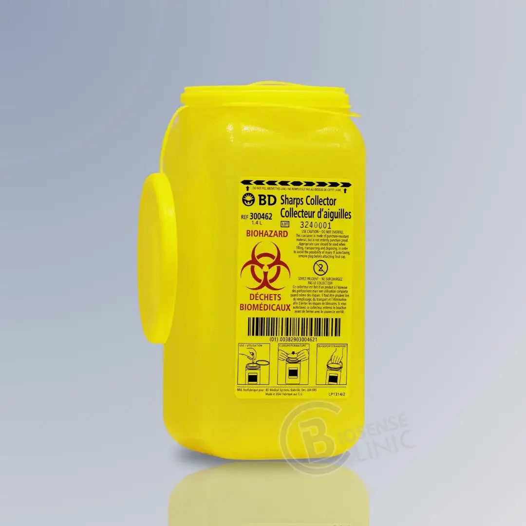 BD Sharps Collector 1.4L - Biohazard needle disposal. - BuyB12Injection.com