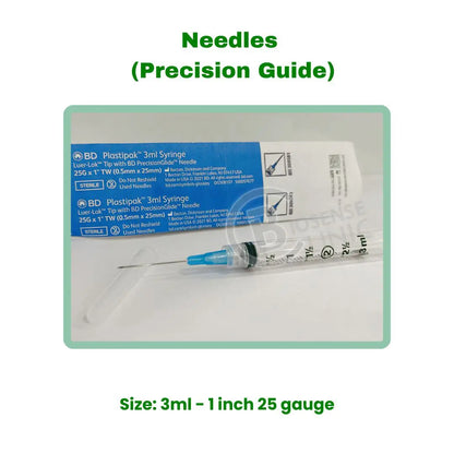 Purchase Quality Needles (Precision Glide) 1 inch, 5/8 inch, or 1/2 inch at BuyB12Injection.com.